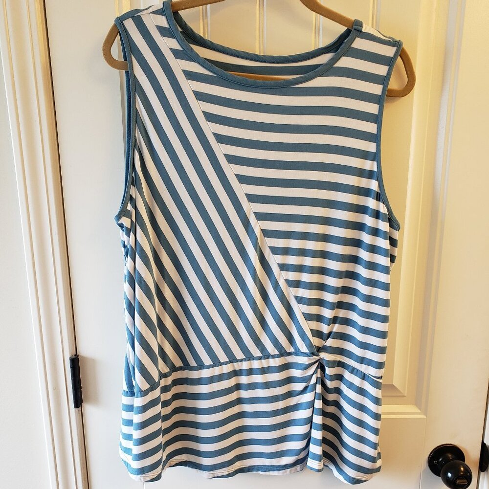 Cuddle Duds Softwear Stretch Twist Front Tank 2X